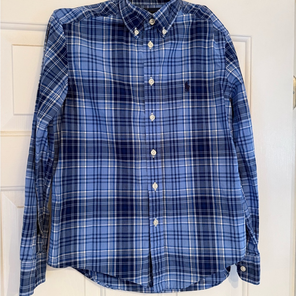 Ralph Lauren Blue Checkered Men's Shirt